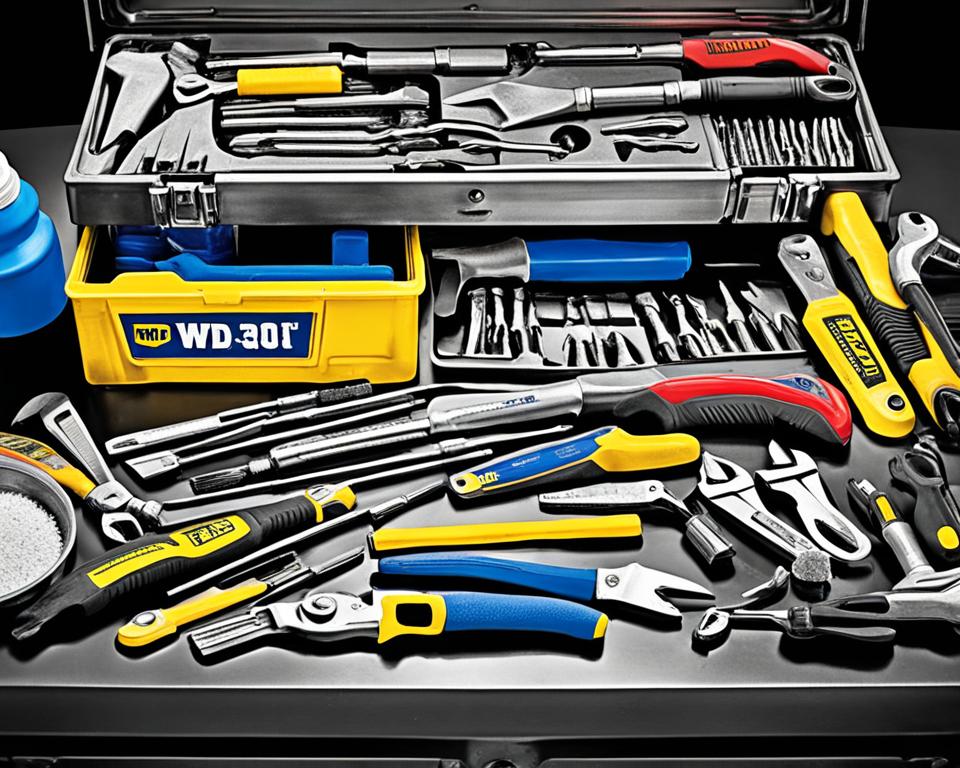 cleaning tools with WD-40
