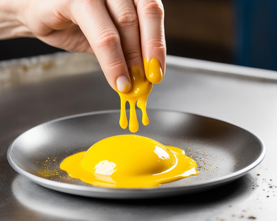 egg yolk cleaning