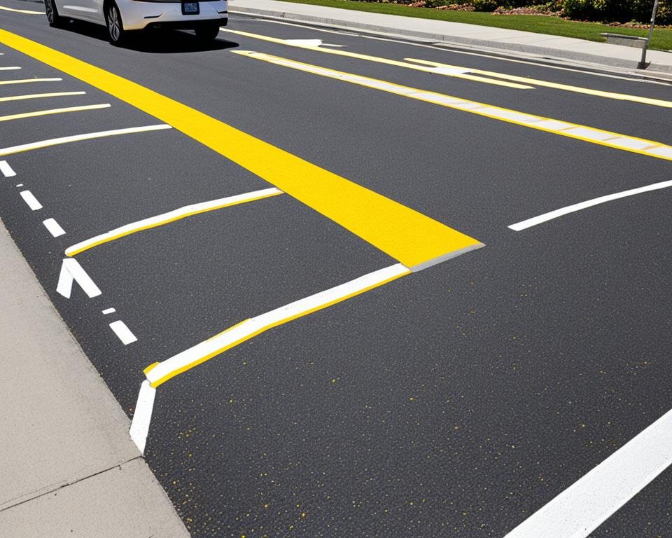 yellow pavement markings